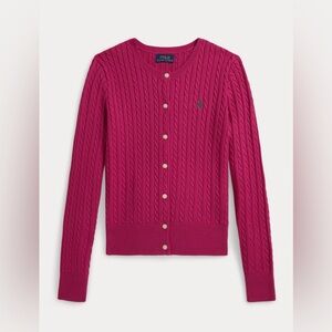 Polo by Ralph Lauren Pink Cable Knit Cardigan